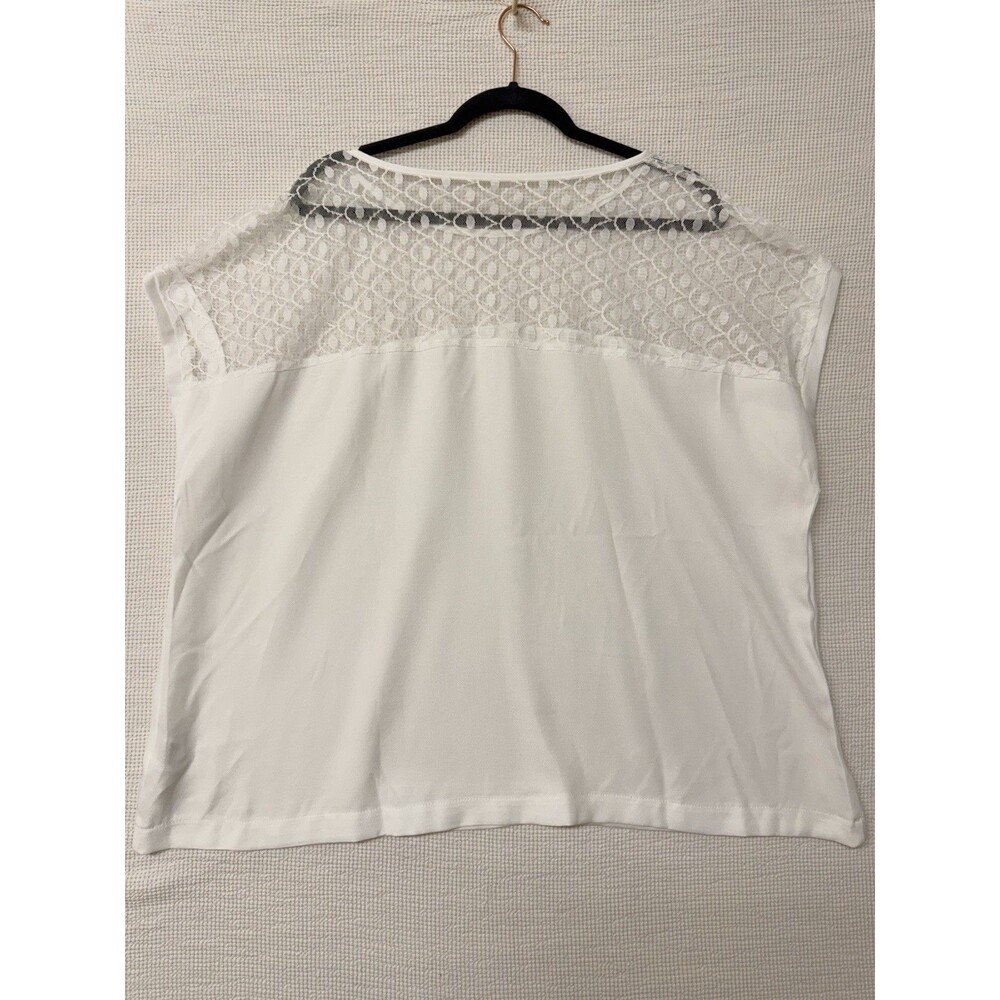 SHEIN 3XL Plus Size Lace Spliced Batwing Sleeve Summer Simple Casual Shirt